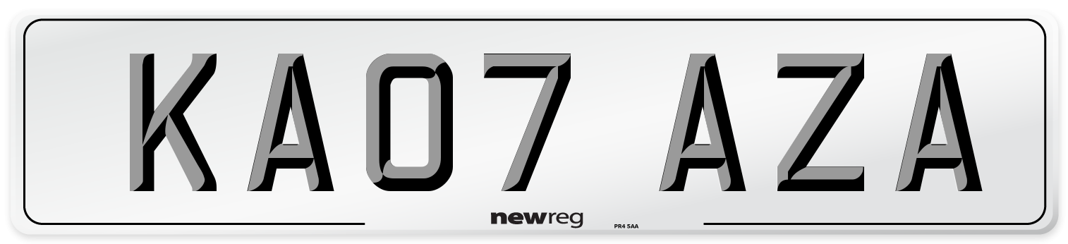 KA07 AZA Number Plate from New Reg